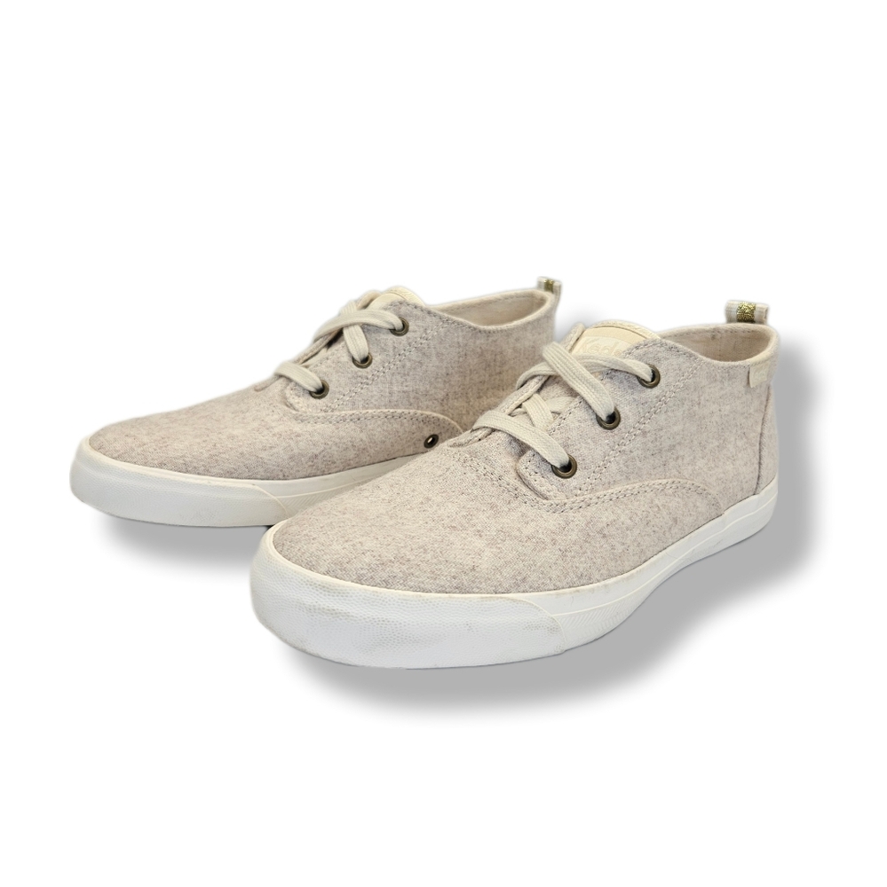 Keds Triumph High Top Sneakers Wool Blend Khaki Women's 7 Neutral